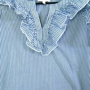 Bohme striped short sleeve blouse